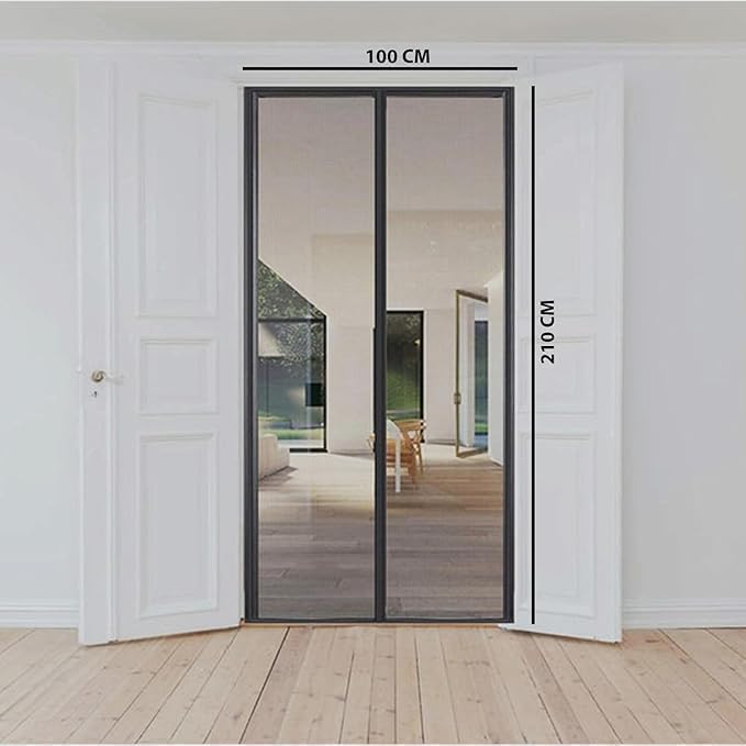 Magic Mesh Magnetic Mosquito Screen Door Net Curtain with Magnets Reinforced Polyester Mesh Curtain