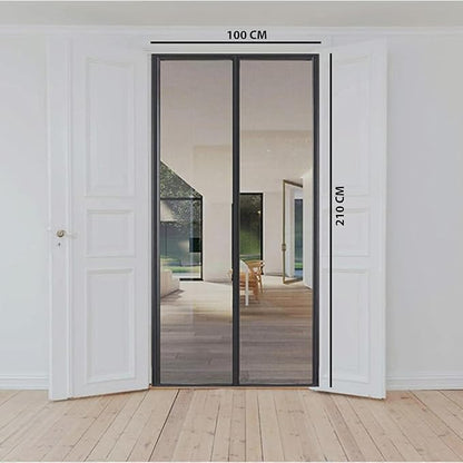 Magic Mesh Magnetic Mosquito Screen Door Net Curtain with Magnets Reinforced Polyester Mesh Curtain