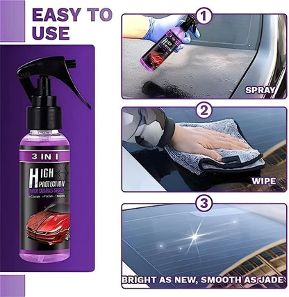 3 in 1 High Proctection Car coating spray Pack of one