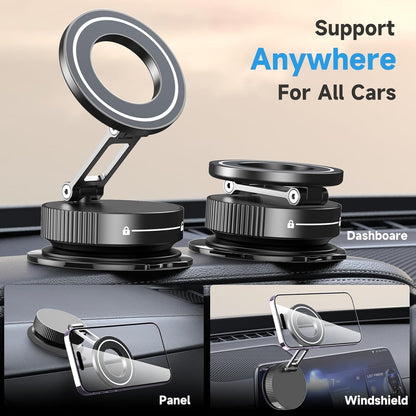 Car Dashboard Phone Holder 360° Vacuum Magnetic Phone Stand
