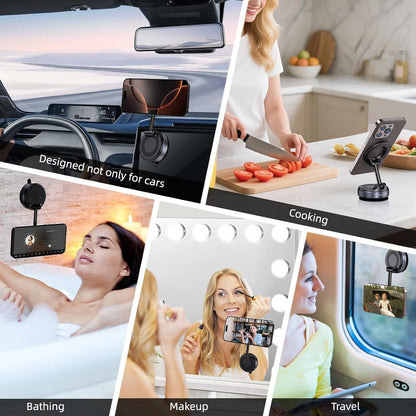 Car Dashboard Phone Holder 360° Vacuum Magnetic Phone Stand