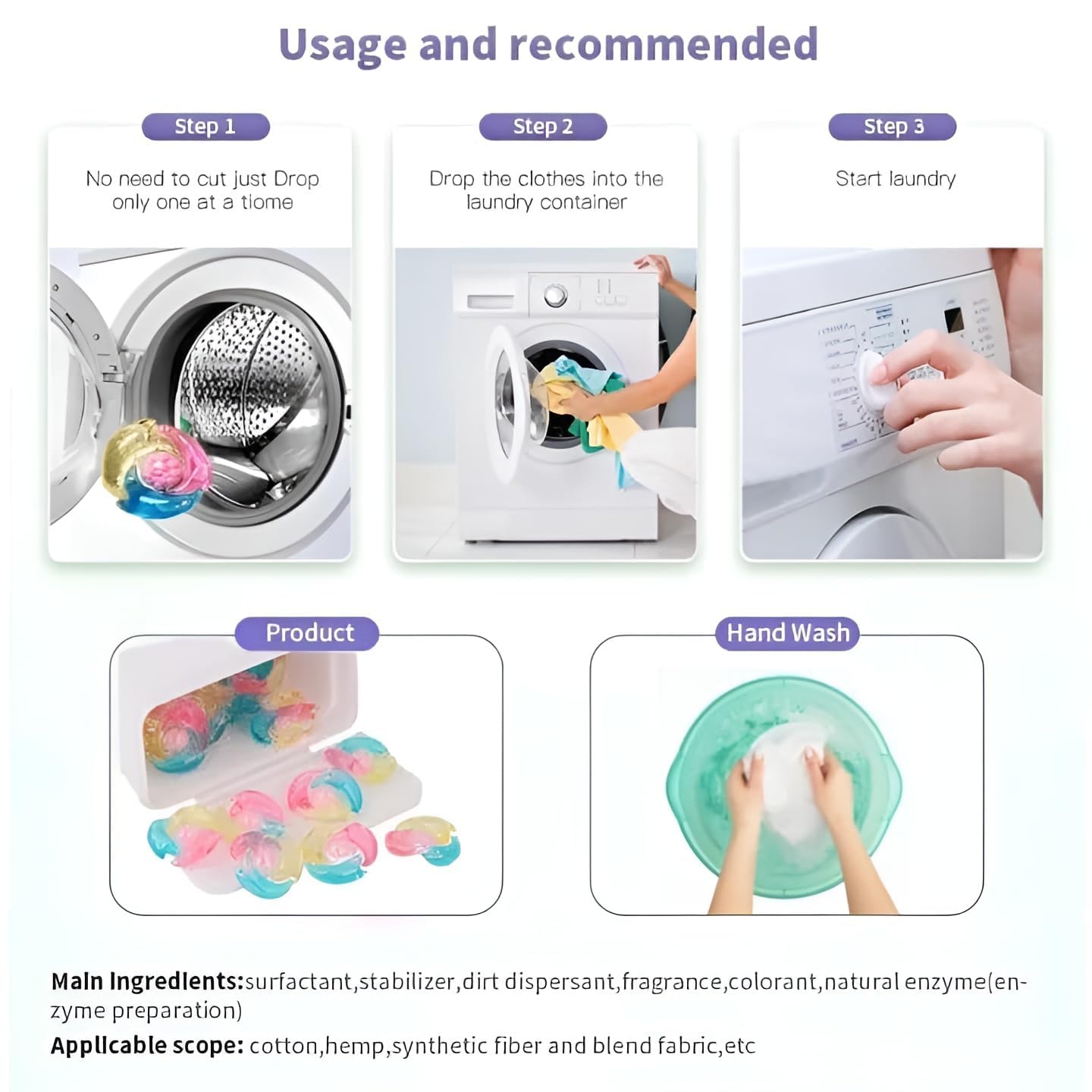 Washing Machine Detergent Pods (PACK OF 1)